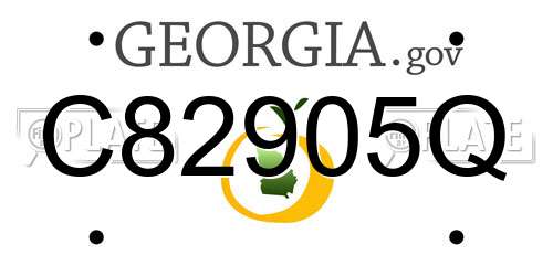 C82905Q Georgia License Plate