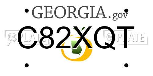 C82XQT Georgia License Plate