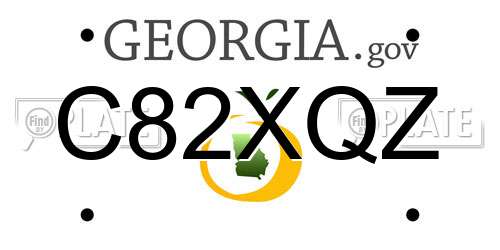 C82XQZ Georgia License Plate