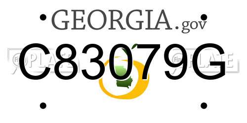 C83079G Georgia License Plate