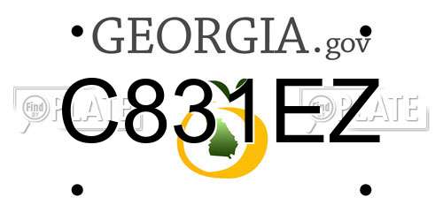 C831EZ Georgia License Plate