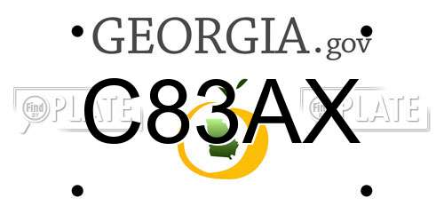 C83AX Georgia License Plate