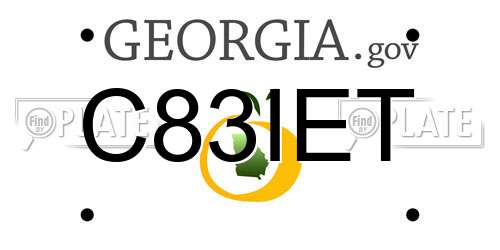 C83IET Georgia License Plate