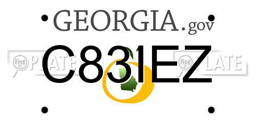 C83IEZ Georgia License Plate