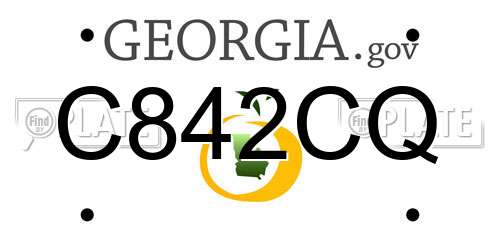 C842CQ Georgia License Plate