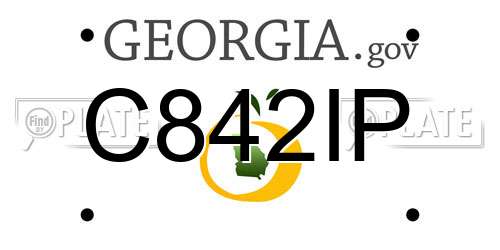 C842IP Georgia License Plate