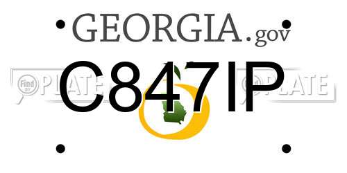 C847IP Georgia License Plate