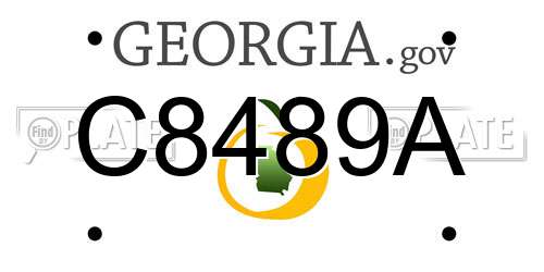 C8489A Georgia License Plate
