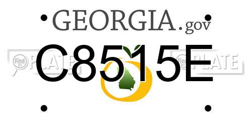 C8515E Georgia License Plate