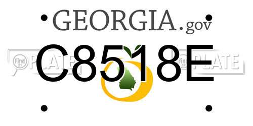 C8518E Georgia License Plate