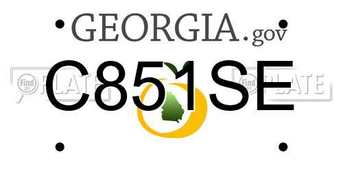 C851SE Georgia License Plate