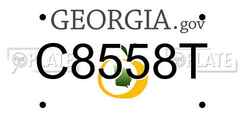 C8558T Georgia License Plate