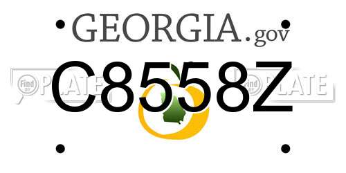 C8558Z Georgia License Plate