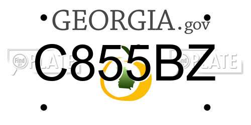 C855BZ Georgia License Plate