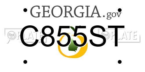C855ST Georgia License Plate