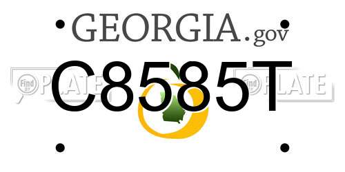 C8585T Georgia License Plate