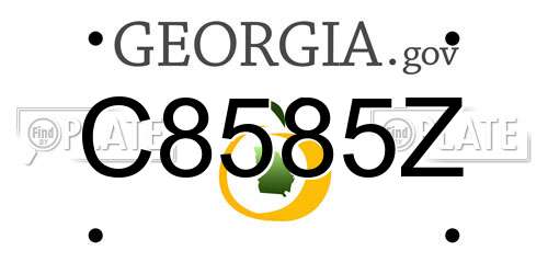 C8585Z Georgia License Plate