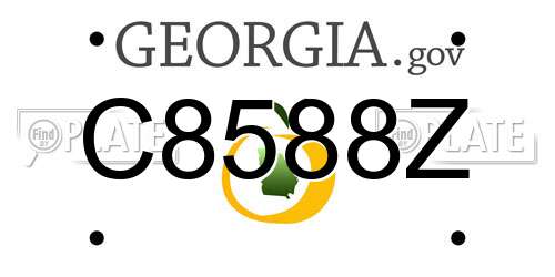 C8588Z Georgia License Plate