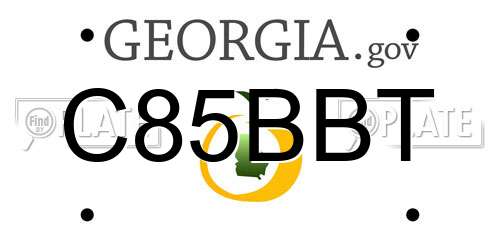 C85BBT Georgia License Plate