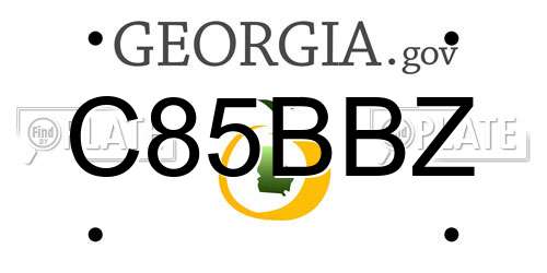 C85BBZ Georgia License Plate