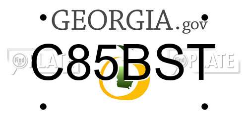 C85BST Georgia License Plate