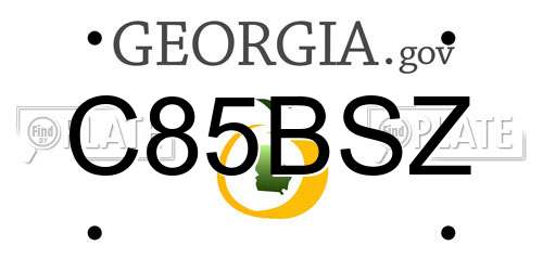 C85BSZ Georgia License Plate