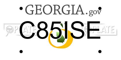 C85ISE Georgia License Plate