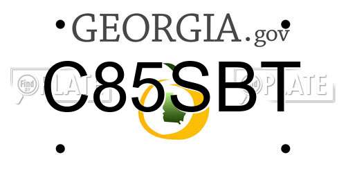 C85SBT Georgia License Plate