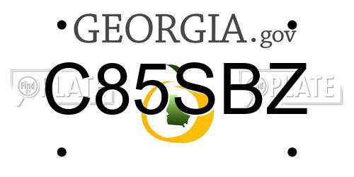 C85SBZ Georgia License Plate