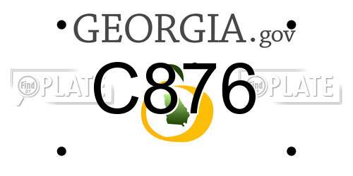C876 Georgia License Plate