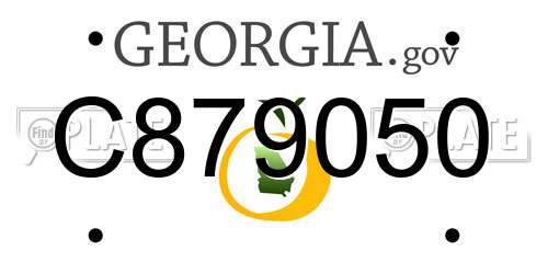 C879050 Georgia License Plate