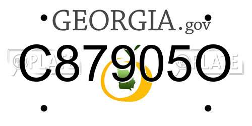 C87905O Georgia License Plate