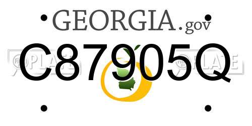C87905Q Georgia License Plate