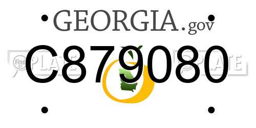 C879080 Georgia License Plate