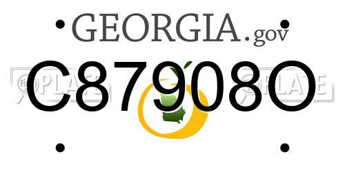 C87908O Georgia License Plate