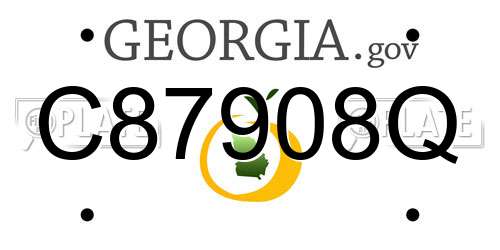 C87908Q Georgia License Plate