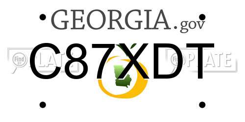 C87XDT Georgia License Plate