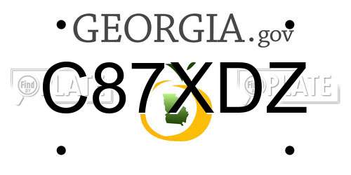 C87XDZ Georgia License Plate