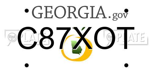 C87XOT Georgia License Plate