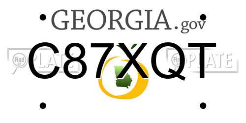 C87XQT Georgia License Plate
