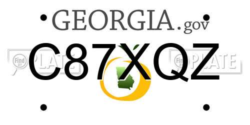 C87XQZ Georgia License Plate