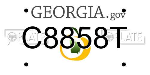 C8858T Georgia License Plate