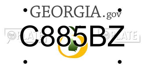 C885BZ Georgia License Plate