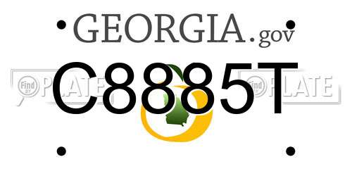 C8885T Georgia License Plate