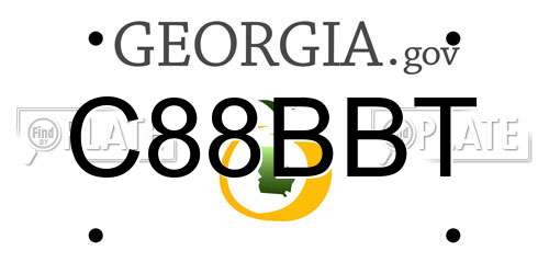 C88BBT Georgia License Plate