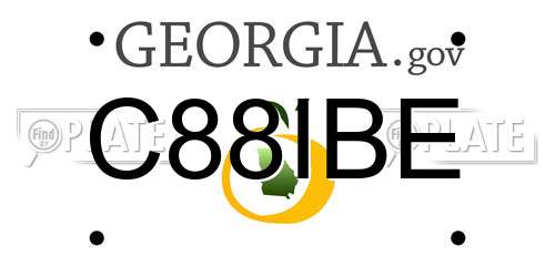 C88IBE Georgia License Plate