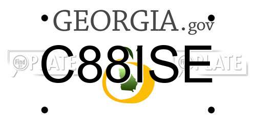 C88ISE Georgia License Plate