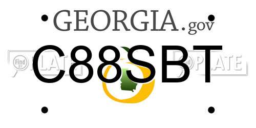 C88SBT Georgia License Plate