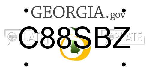 C88SBZ Georgia License Plate