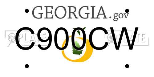 C900CW Georgia License Plate